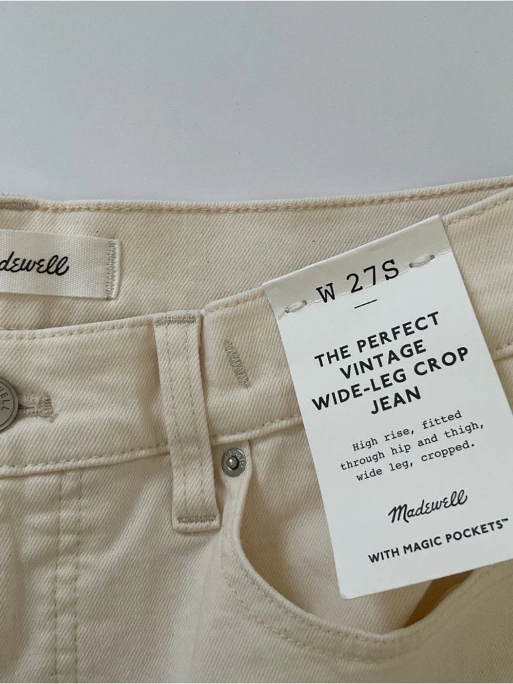 Madewell The Short Perfect Vintage Wide-Leg Crop Jean NWOT